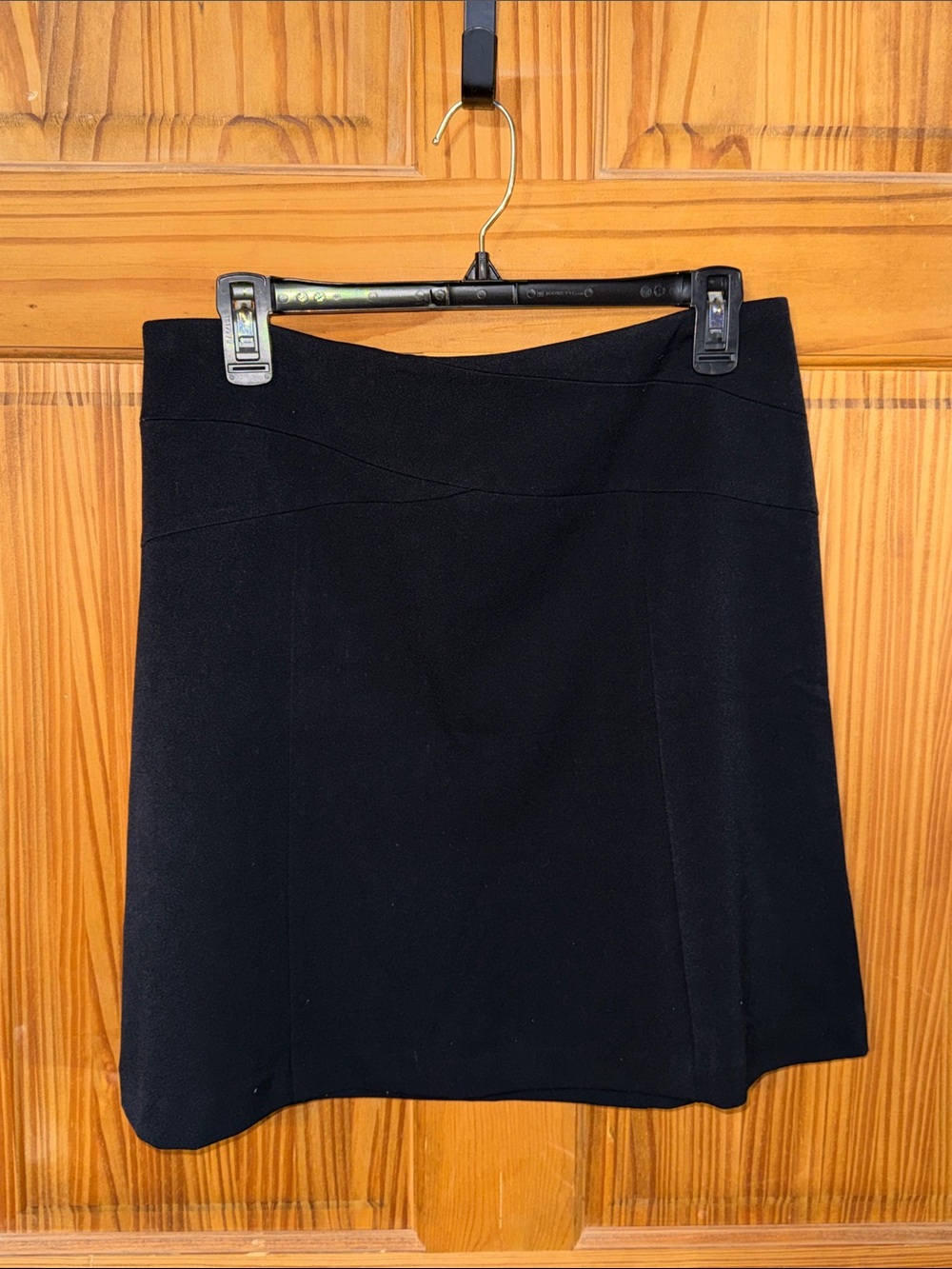 Elle Black Mini Skirt with Subtle Seams